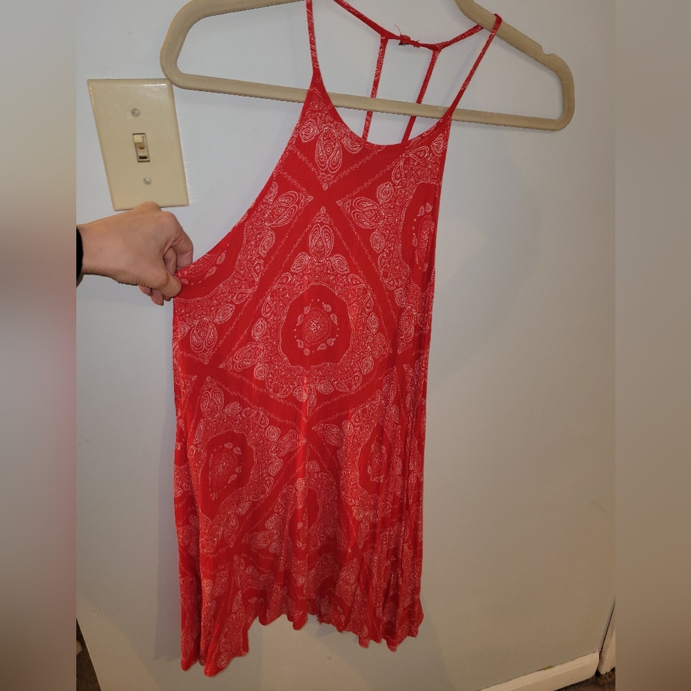 Red bandana mini dress